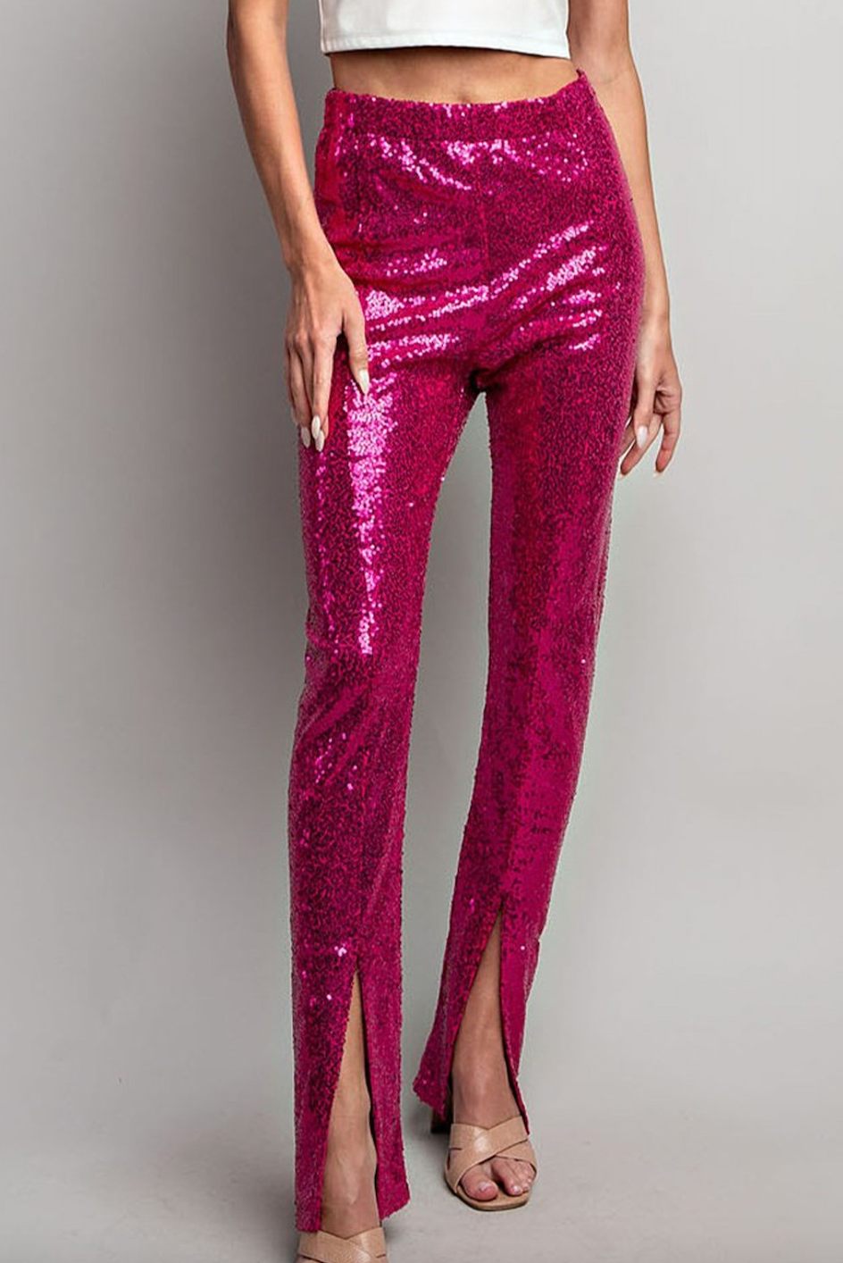 Pink Sequin Pants