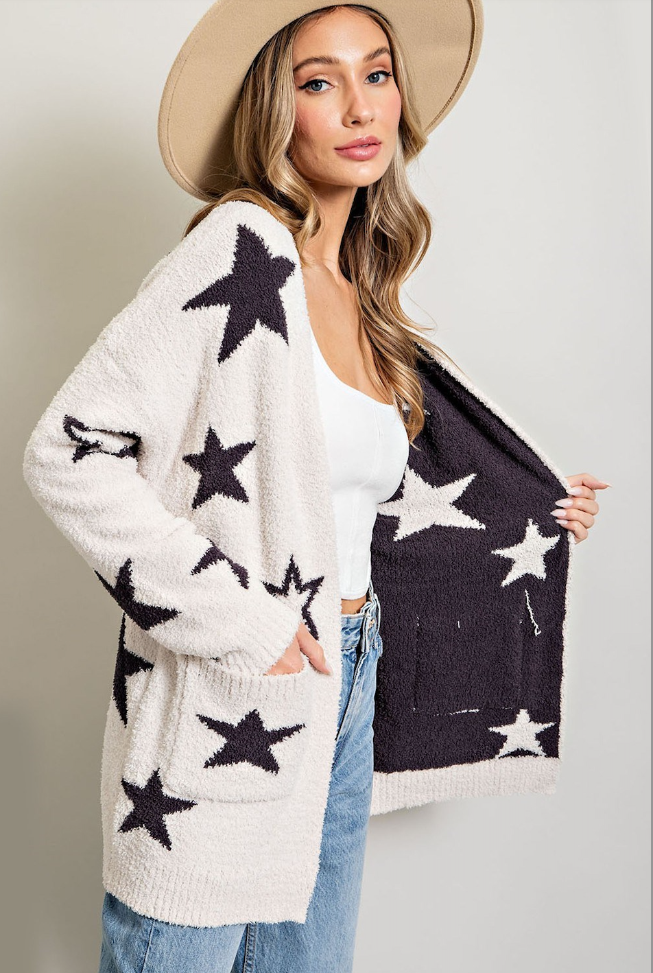 Reversible Star Cardigan