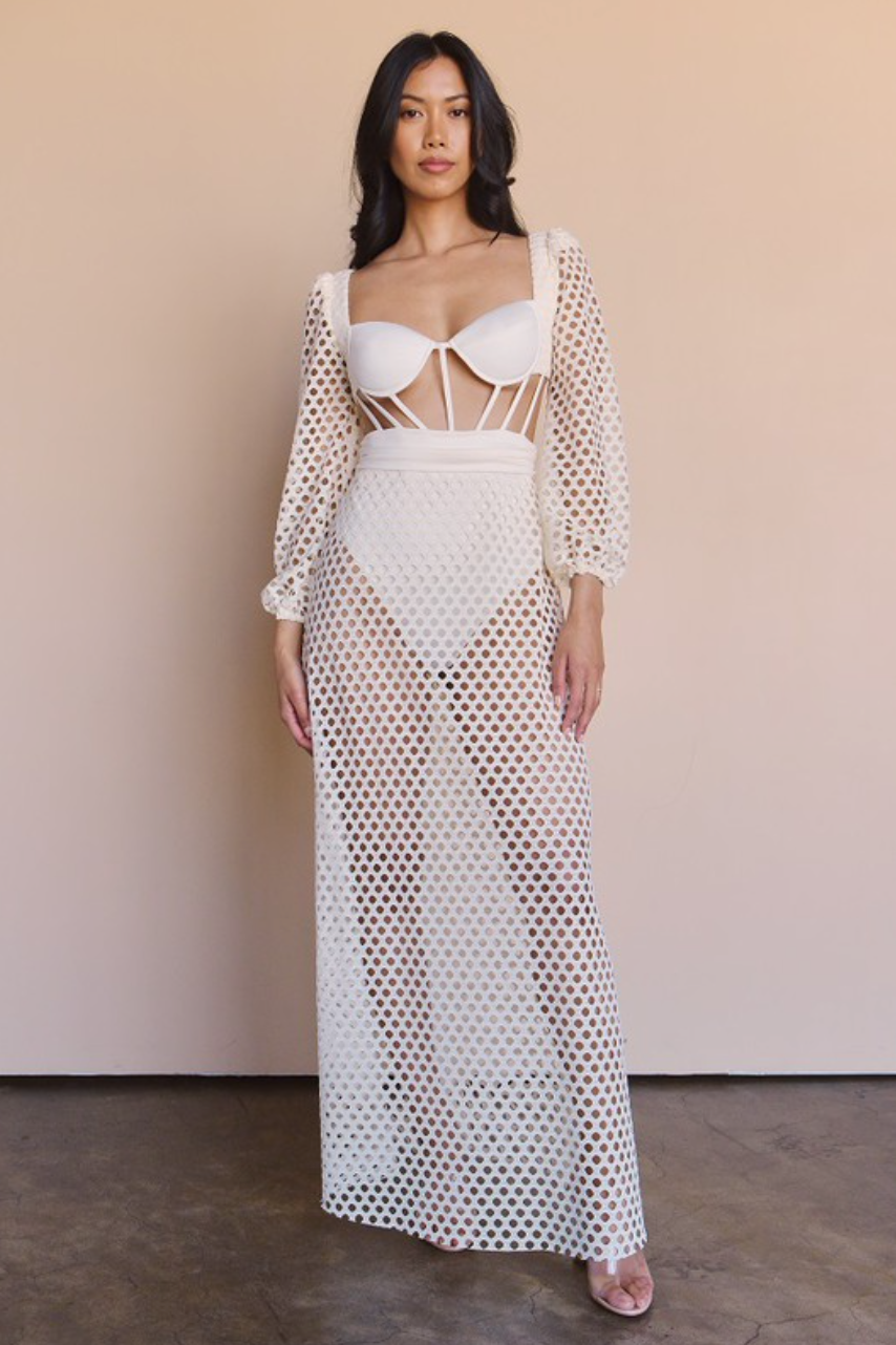 Crochet Maxi Swim Dress