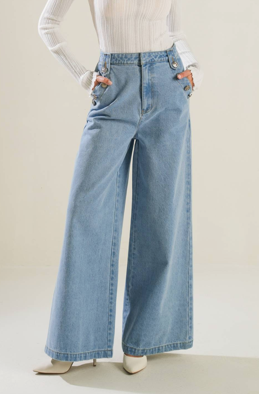 Wide Leg Denim Pant