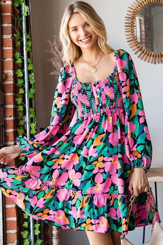 Floral Smocked Dress