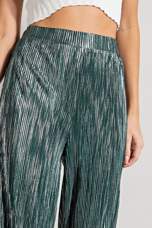 Lupe Metallic Pants Bright Green – SWEVEN SHOP