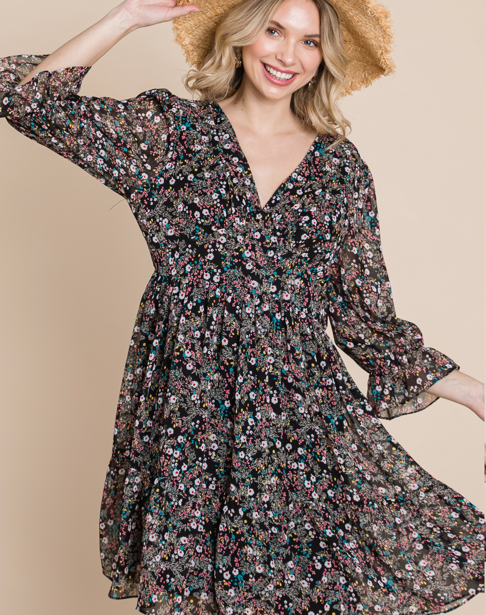 Floral Chiffon Dress