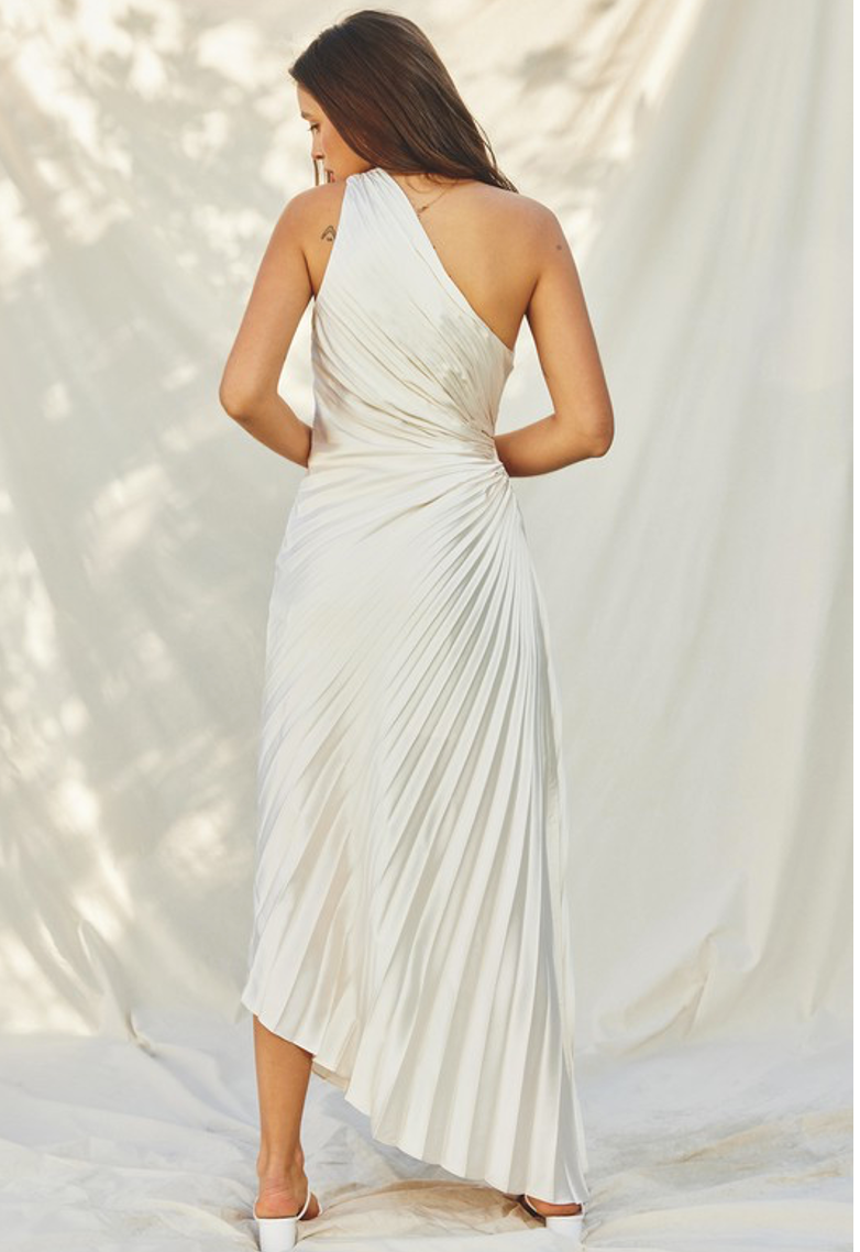 100 ％品質保証 ワンピース laubeblanc Asymmetry - pleats Dress ...